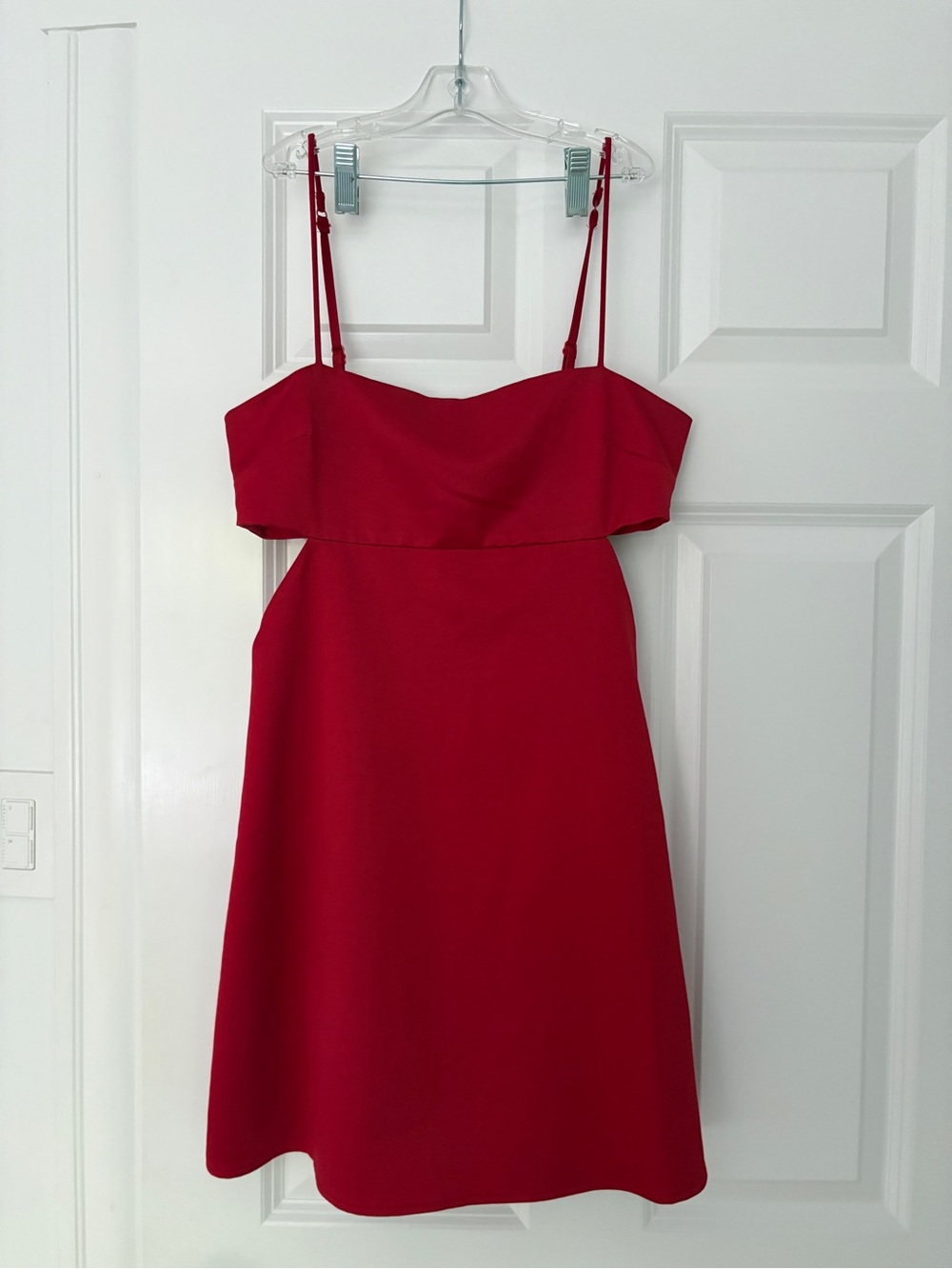 Scarlet Mini Dress with Double Spaghetti Straps